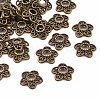 Tibetan Style Alloy Bead Caps K0P34071-1