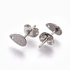304 Stainless Steel Stud Earring Findings STAS-O119-12A-P-2
