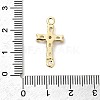 Brass Pave Clear Cubic Zirconia Connector Charms KK-H529-39A-G-3