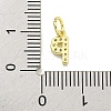 Letter Brass Micro Pave Clear Cubic Zirconia Pendants KK-K354-06G-P-3