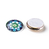 Mosaic Printed Glass Half Round/Dome Cabochons GGLA-N004-12mm-G-2