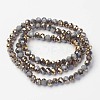 Electroplate Opaque Glass Beads Strands EGLA-A034-P3mm-O16-2