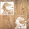 PET Hollow Out Drawing Painting Stencils DIY-WH0391-0563-2