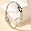 304 Stainless Steel Hinged Bangles for Women BJEW-F474-37P-01-1