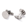 Non-Tarnish 304 Stainless Steel Cuff Buttons STAS-H124-10P-2