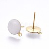 Ion Plating(IP) 304 Stainless Steel Stud Earring Findings STAS-P203-A06-02-2
