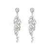 Zinc Alloy Rhinestone Tassel Stud Earring for Women EJEW-S251-01P-4