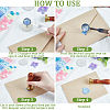 192pcs 8 Colors Paw Print Sealing Wax Particles DIY-CP0009-19-6