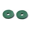 Flat Round Handmade Polymer Clay Beads CLAY-R067-12mm-46-7