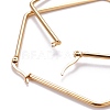 201 Stainless Steel Angular Hoop Earrings EJEW-F205-13G-D-2