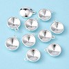 Tibetan Style Alloy Flat Round Charm Pendant Rivoli Xilion Pointed Back Chaton Rhinestone Settings PALLOY-O034-S01-3