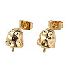 Brass Stud Earring Findings KK-N233-364-4