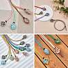 Braided Waxed Cotton Thread Cords Macrame Pouch Necklace Making AJEW-SW00017-6
