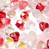 560Pcs 8 Style Transparent Spray Painted & Electroplate Transparent  Glass Beads GLAA-LS0001-07-4