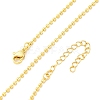 Brass Rondelle Link Chain Necklaces for Women X-NJEW-K282-04G-4