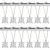Unicraftale Iron Shower Curtain Rings for Bathroom AJEW-UN0001-36-1