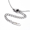304 Stainless Steel Pendant Necklaces NJEW-L166-16-4