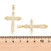Easter Brass Micro Pave Clear Cubic Zirconia Pendants ZIRC-F148-14A-G-3