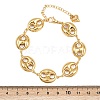 304 Stainless Steel Coffee Bean Link Chain Bracelets X-BJEW-D359-14B-G-4