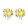 Brass Micro Pave Cubic Zirconia Charms KK-L208-06P-04-2