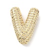 Rack Plating Brass Micro Pave Cubic Zirconia Pendants KK-Q790-01V-G-1