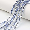 Electroplate Transparent Glass Beads Strands EGLA-A034-T6mm-M03-1