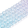 Transparent Glass Beads Strands X-GLAA-E036-07W-2
