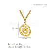 Stylish Stainless Steel Spiral Pendant Necklaces for Women YF9522-2-1