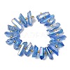 Electroplated Natural Quartz Crystal Beads Strands G-F800-F14-2