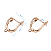 Brass Hoop Earring Findings KK-PH0034-86G-2