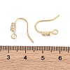 Brass Micro Pave Clear Cubic Zirconia Earring Hooks KK-Z084-10G-3