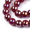 Electroplate Opaque Glass Beads Strands GLAA-T032-P8mm-AB05-2