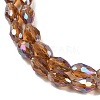 Transparent Electroplate Glass Beads Strands EGLA-N013-T4mm-B16-3