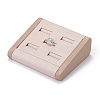 Wooden Clovered with PU Leather Ring Displays RDIS-F003-01B-1