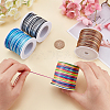   4 Rolls 4 Colors Gradient Color Polyester Chinese Knotting Cord OCOR-PH0001-84-5