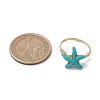 Synthetic Turquoise Finger Rings RJEW-JR00878-01-3