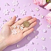 500Pcs 10 Styles ABS Plastic & Acrylic Imitation Pearl Bead Caps OACR-YW0004-12-3