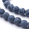 Frosted Natural Agate Beads Strands X-G-F367-8mm-05-3