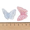 UV Plating Transparent Rainbow Iridescent Acrylic Beads LACR-R001-09A-6