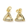 Brass Micro Pave Cubic Zirconia Pendants KK-E048-07G-1