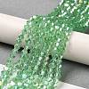 Transparent Electroplate Glass Beads Strands GLAA-F029-4mm-A24-4