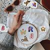 4 Sets 4 Style Christmas & Halloween Cloth Water-soluble Embroidery Aid Drawing Sketch AJEW-WH20039-001-5