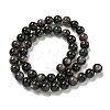 Natural Silver Obsidian Beads Strands X-G-S150-20A-8mm-3