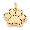 Real 18K Gold Plated Brass Micro Pave Cubic Zirconia Charms ZIRC-L100-085G-05-3