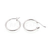 304 Stainless Steel Hoop Earrings EJEW-T048-25B-P-3