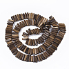 Undyed & Natural Wenge Wood Beads Strands X-WOOD-T024-051-2