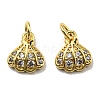 Rack Plating Brass Cubic Zirconia Charms KK-D026-25G-2