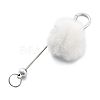 Aluminum Alloy Pom Pom Ball Beadable Keychain Bar HJEW-Q001-01B-2