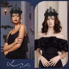 Felt Cloth and Alloy Headwear Crown OHAR-WH20020-01A-4