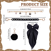 4Pcs Aluminium Bag Extender Chains & Pendant Decoration HJEW-FG00045-2